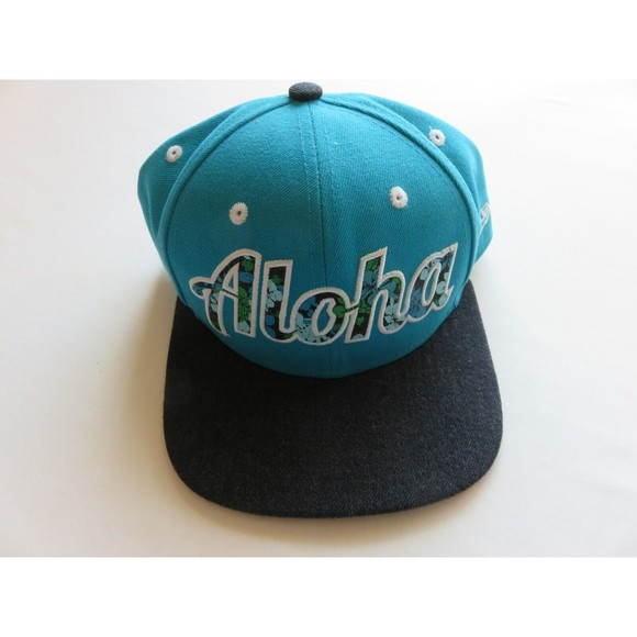Hawaii ALOHA Floral Hat NewEra 9FIFTY Snapback Collectible Cap Blue NWOT - Picture 8 of 12